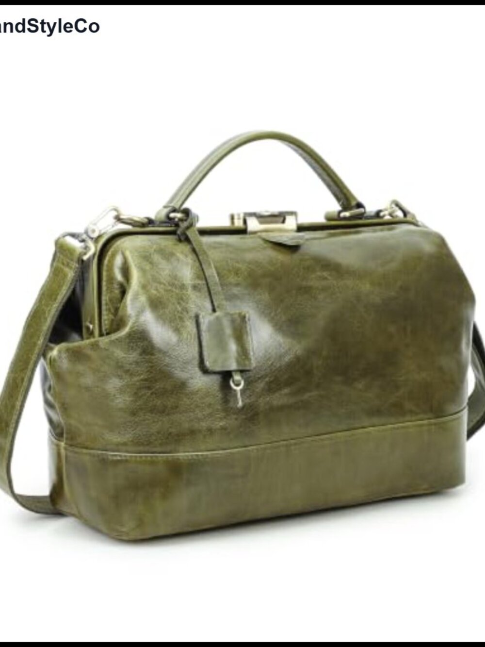 Vintage Doctor Bag Full Grain Leather Handbag Shoulder Bag